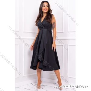 Women's Plus Size (42-46) Long Elegant Party Sleeveless Dress POLISH FASHION PMLBC23265-10