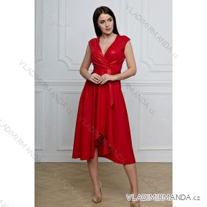 Women's Plus Size (42-46) Long Elegant Party Sleeveless Dress POLISH FASHION PMLBC23265-10