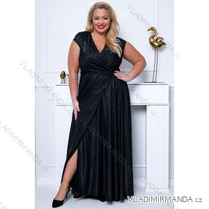 Women's Plus Size (42-46) Long Elegant Party Sleeveless Dress POLISH FASHION PMLBC23265-10