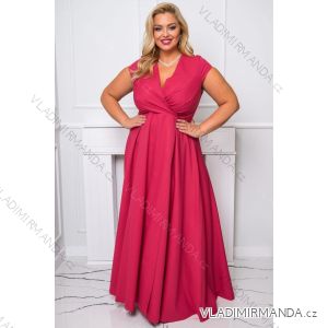 Women's Plus Size (42-46) Long Elegant Party Sleeveless Dress POLISH FASHION PMLBC23265-10