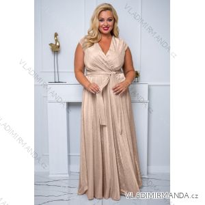 Women's Plus Size (42-46) Long Elegant Party Sleeveless Dress POLISH FASHION PMLBC23265-10