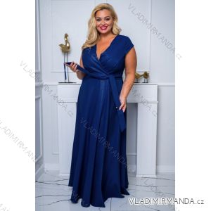 Women's Plus Size (42-46) Long Elegant Party Sleeveless Dress POLISH FASHION PMLBC23265-10