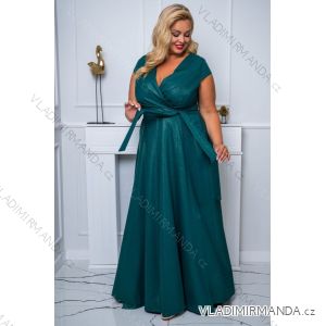 Women's Plus Size (42-46) Long Elegant Party Sleeveless Dress POLISH FASHION PMLBC23265-10