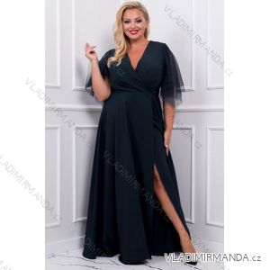 Women's Plus Size (42-46) Long Elegant Party Sleeveless Dress POLISH FASHION PMLBC23265-10