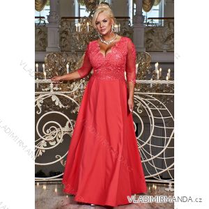 Women's Plus Size (42-46) Long Elegant Party Sleeveless Dress POLISH FASHION PMLBC23265-10