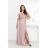 Women's Long Formal Short Sleeve Dress (36-54) POLISH FASHION PMLMR23ALICE rose old rose 44