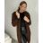 Women's Long Sleeve Knitted Cardigan (S/M ONE SIZE) ITALIAN FASHION IMPSH233091 S / M light brown