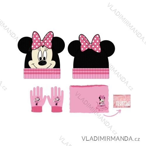 Souprava čepice, nákrčník a rukavice zimní prstové minnie mouse dětská dívčí (ONE SIZE) SETINO Souprava čepice, nákrčník a rukavice zimní prstové minnie mouse dětská dívčí (ONE SIZE) SETINO MIN24-3194