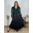 Women's Warm Long Sleeve Dress (L / XL ONE SIZE) ITALIAN FASHION IM421MIA 42/44 black