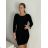 Women's Plus Size Long Sleeve Oversize Dress (XL/2XL/3XL ONE SIZE) ITALIAN FASHION IMC23024 S/M/L black