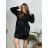 Women's Plus Size Long Warm Long Sleeve Dress (50/52/54 ONE SIZE) ITALIAN FASHION IM424636 52/54 black