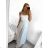 Šaty letní na ramínka dámské (S/M ONE SIZE) ITALSKÁ MÓDA IMPBB22B21841 white S / M