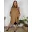 Women's Plus Size Long Sleeve Zipper Hooded Sweatshirt (XL/2XLONE SIZE) ITALIAN FASHION IMD23429