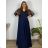dress short sleeve womens (uni L-2XL) ITALIAN MODA IMS259028 4XL dark blue