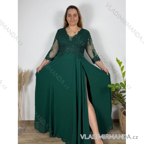 Šaty společenské elegantní krajkové s 3/4 rukávem dámské (2XL-5XL) ITALSKá MODA IMS259028