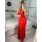 Šaty dlouhé elegantní carmen bez rukávu dámské (S/M ONE SIZE) ITALSKÁ MÓDA IMPBB232L8831/DUR -   tyrkysová -   S/M/L