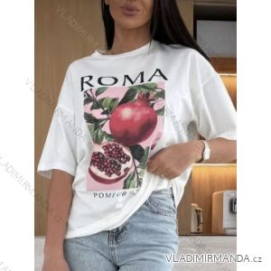 Tričko oversize krátký rukáv dámské (S/M/L ONE SIZE) ITALSKÁ MÓDA IMWGS25002