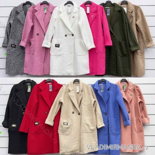 Women's long-sleeved lambskin fleece coat (S/M/L ONE SIZE) ITALIAN FASHION IMWKK25024