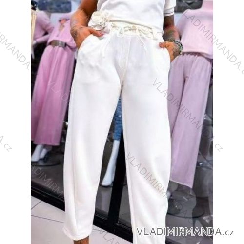 Elegant trousers with belt for women (S/M/L ONE SIZE) ITALIAN FASHION IMWCP25043
