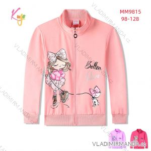 Lightweight sweatshirt with zipper, long sleeves, children's girls (98-128) KUGO MM9815