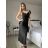 Šaty letní na ramínka dámské (S/M ONE SIZE) ITALSKÁ MÓDA IMPBB22B21841 black S/M/L