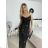 Long elegant sequined party dress with straps for women (S/M/L ONE SIZE) ITALIAN FASHION IMPSH2583785