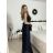 Women's Elegant Sparkly Sequin Sleeveless Dress (S/M ONE SIZE) ITALIAN FASHION IMPSH246883 dark blue S/M/L