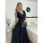 Women's Elegant Sparkly Sequin Sleeveless Dress (S/M ONE SIZE) ITALIAN FASHION IMPSH246883 dark blue S/M/L