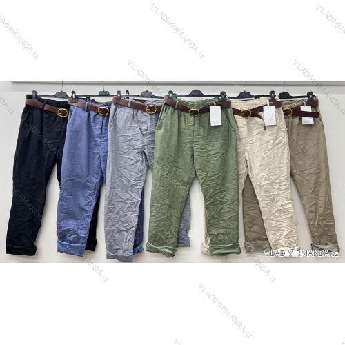 Elegant trousers with belt for women (S/M/L ONE SIZE) ITALIAN FASHION IM425057