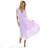 315-7 EMILY Pleated dress with frills and neckline - heather color