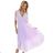 315-7 EMILY Pleated dress with frills and neckline - heather color