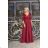 Women's Plus Size (42-46) Long Elegant Party Sleeveless Dress POLISH FASHION PMLBC23265-10 wine 52