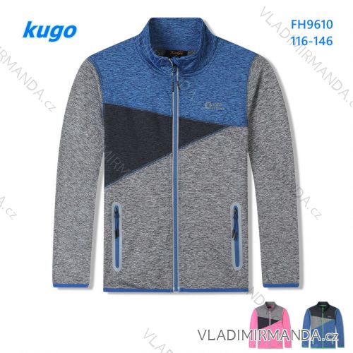 Zip-up sweatshirt long sleeve children's youth girls and boys (116-146) KUGO FM8781