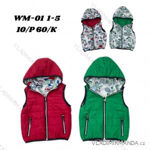 Sleeveless fleece vest for children, teenagers and boys (116-152) WOLF B2346