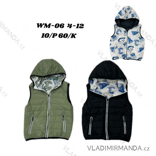 Sleeveless fleece vest for children, teenagers and boys (116-152) WOLF B2346