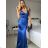 Women's long strapless formal dress (S/M ONE SIZE) ITALIAN FASHION IM425HELEN