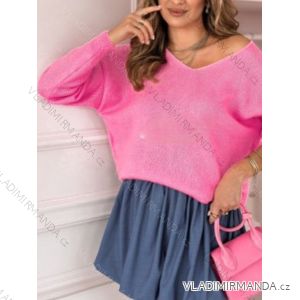 Women's Long Sleeve Knitted Sweater (S/M ONE SIZE) ITALIAN FASHION IMWAD233312