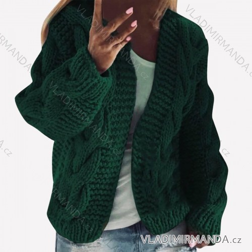 Cardigan knitted women's (uni s / l) ITALIAN FASHION IMC20013 emerald green S/M/L