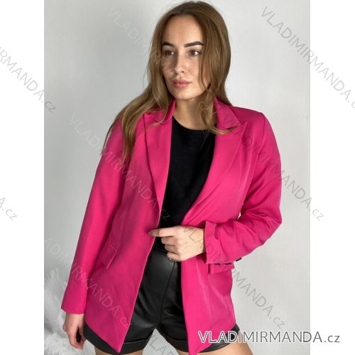 Women's long sleeve jacket (M/L/XL ONE SIZE) ITALIAN FASHION IMC24030 S/M/L dark pink