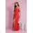 Women's strapless tulle party dress (S/M/L ONE SIZE) ITALIAN FASHION IM923001 red 34