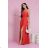 Women's strapless tulle party dress (S/M/L ONE SIZE) ITALIAN FASHION IM923001 red 34