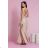 Women's strapless tulle party dress (S/M/L ONE SIZE) ITALIAN FASHION IM923001 beige 34