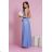 Women's strapless tulle party dress (S/M/L ONE SIZE) ITALIAN FASHION IM923001 blue denim 34