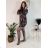Women's Long Chiffon Short Sleeve Dress (S/M ONE SIZE) ITALIAN FASHION IMWGS231048 S / M Brown