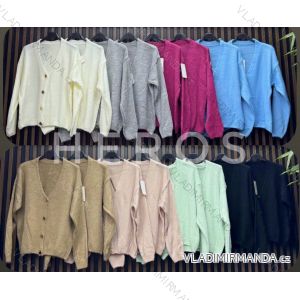 Women's oversized sweater, thin, with buttons, long sleeves (S/M/L ONE SIZE) ITALIAN FASHION IMWCH25123