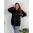 Women's long sleeve, zip-up, hooded sweatshirt, oversized (52/54/56 ONE SIZE) ITALIAN FASHION IM425047
