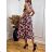 Summer floral dress with belt, sleeveless, women's oversized (S/M/L ONE SIZE) ITALIAN FASHION IMWGB25225