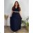 Women's short-sleeved summer shirt dress with belt (42/44/46 ONE SIZE) ITALIAN FASHION IM425036