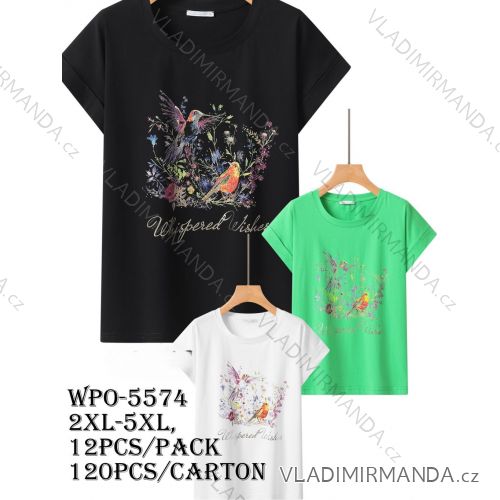 T-shirt short sleeve women's plus size (2XL-5XL) GLO-STORY GLO25WPO-5574