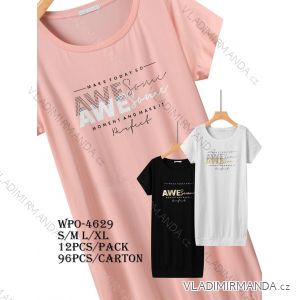 Tričko prodloužené krátký rukáv dámské (S/M - L/XL) GLO-STORY GLO25WPO-4629